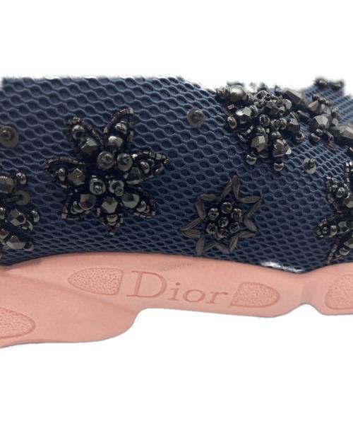 Christian Dior（クリスチャン ディオール）Christian Dior (クリスチャン ディオール) ビジュースリッポン ネイビー サイズ:37 1/2の古着・服飾アイテム