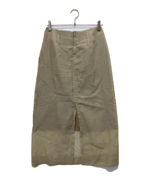 DEPAREILLE（デパリエ）DEPAREILLE (デパリエ) SILK ORGANDY SKIRT ベージュ サイズ:38の古着・服飾アイテム