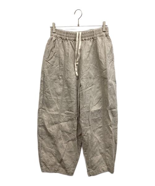 nest Robe（ネストローブ）nest Robe (ネストローブ) ブラックリネンルーズテーパードパンツ ベージュ サイズ:Freeの古着・服飾アイテム