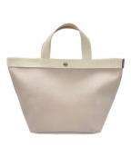 Herve Chapelierエルベシャプリエ）の古着「M SQUARE BASE TOTE BAG」｜MASTIC/IVOIRE