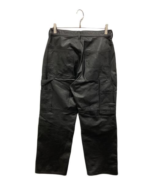 JOURNAL STANDARD relume（ジャーナルスタンダード レリューム）JOURNAL STANDARD relume (ジャーナルスタンダード レリューム) ゴートレザー ペインターパンツ ブラック サイズ:Sの古着・服飾アイテム