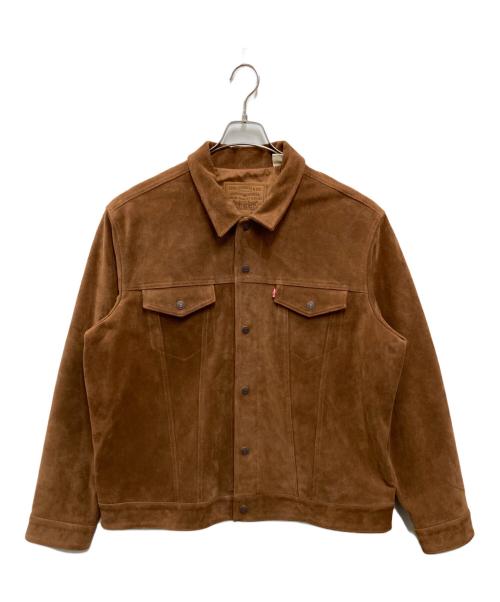 LEVI'S PReMIUM（リーバイス プレミアム）LEVI'S PReMIUM (リーバイス プレミアム) JOURNAL STANDARD (ジャーナルスタンダード) 別注TYPE III スエードトラッカージャケット ブラウン サイズ:XLの古着・服飾アイテム