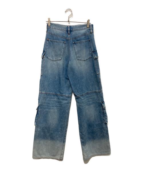 ALICE+OLIVIA JEANS（アリス+アンドオリビア ジーンズ）ALICE+OLIVIA JEANS (アリス+アンドオリビア ジーンズ) バギーカーゴデニムパンツ ブルー サイズ:28の古着・服飾アイテム