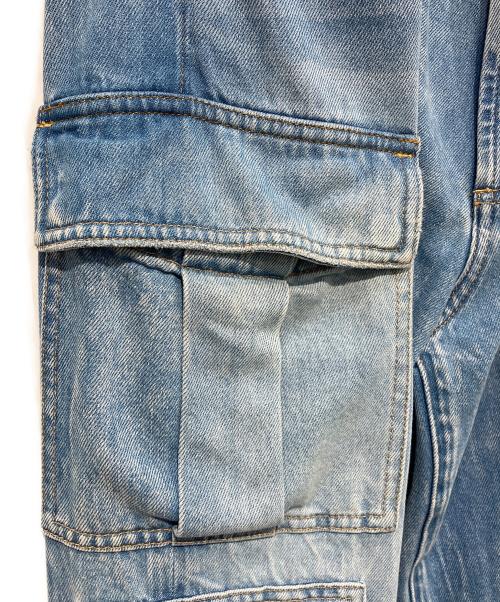 ALICE+OLIVIA JEANS（アリス+アンドオリビア ジーンズ）ALICE+OLIVIA JEANS (アリス+アンドオリビア ジーンズ) バギーカーゴデニムパンツ ブルー サイズ:28の古着・服飾アイテム