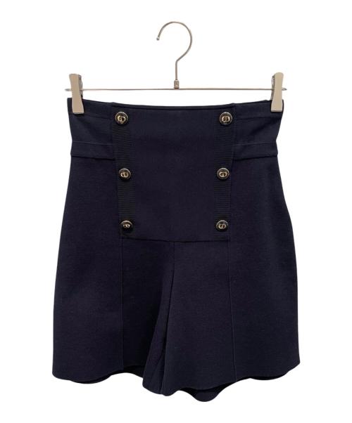 Christian Dior（クリスチャン ディオール）Christian Dior (クリスチャン ディオール) ハイウエストキュロットパンツ ネイビー サイズ:42の古着・服飾アイテム