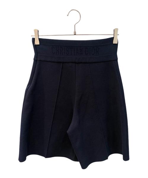 Christian Dior（クリスチャン ディオール）Christian Dior (クリスチャン ディオール) ハイウエストキュロットパンツ ネイビー サイズ:42の古着・服飾アイテム