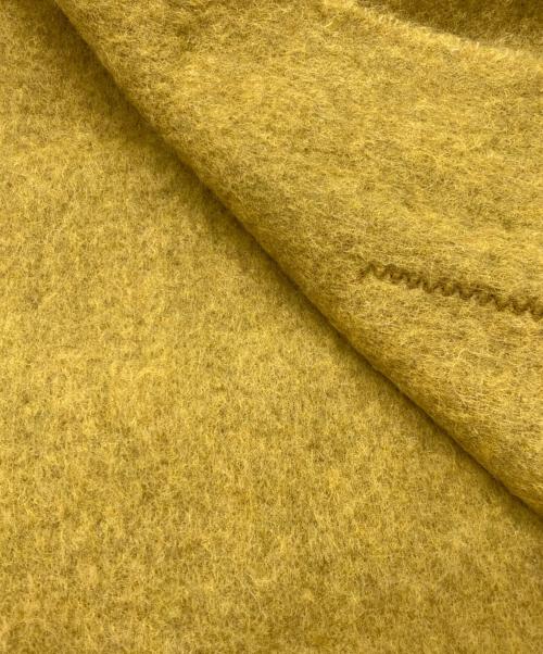 MARNI（マルニ）MARNI (マルニ) ロゴラベル フリンジ ストール マスタードの古着・服飾アイテム