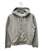 POLO RALPH LAURENポロ・ラルフローレン）の古着「ワンポイントジップパーカー」｜グレー