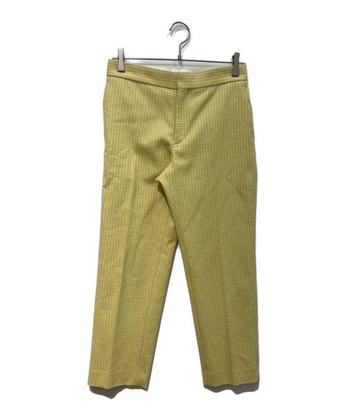 DRAWER（ドゥロワー）DRAWER (ドゥロワー) ハウンドトゥース テーパードパンツ イエロー サイズ:36の古着・服飾アイテム