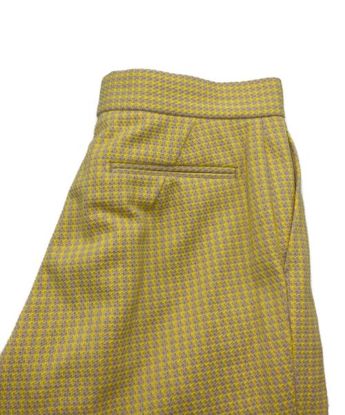 DRAWER（ドゥロワー）DRAWER (ドゥロワー) ハウンドトゥース テーパードパンツ イエロー サイズ:36の古着・服飾アイテム