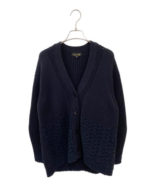 DRAWER（ドゥロワー）DRAWER (ドゥロワー) コットンBLENDループカーディガン ブラック サイズ:1の古着・服飾アイテム