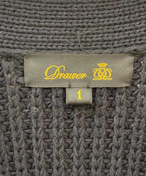 DRAWER（ドゥロワー）DRAWER (ドゥロワー) コットンBLENDループカーディガン ブラック サイズ:1の古着・服飾アイテム