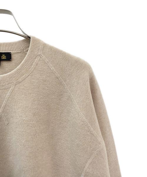 DRAWER（ドゥロワー）DRAWER (ドゥロワー) ウールカシミヤクルーネックニット ベージュ サイズ:1の古着・服飾アイテム