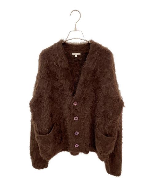 BLAMINK（ブラミンク）BLAMINK (ブラミンク) P CA FUR 7G VN CD カーディガン ブラウン サイズ:38の古着・服飾アイテム