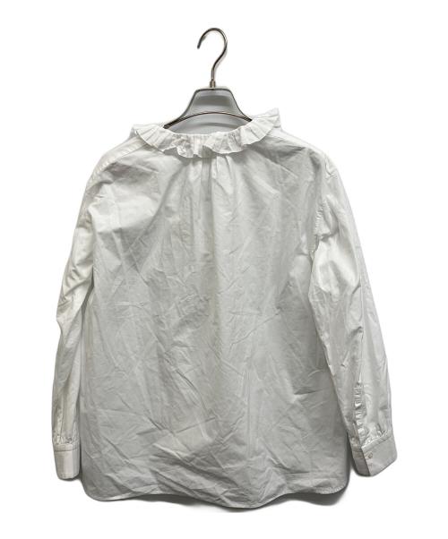 DRAWER（ドゥロワー）Drawer (ドゥロワー) コットンドビータックプリーツブラウス ホワイト サイズ:36の古着・服飾アイテム