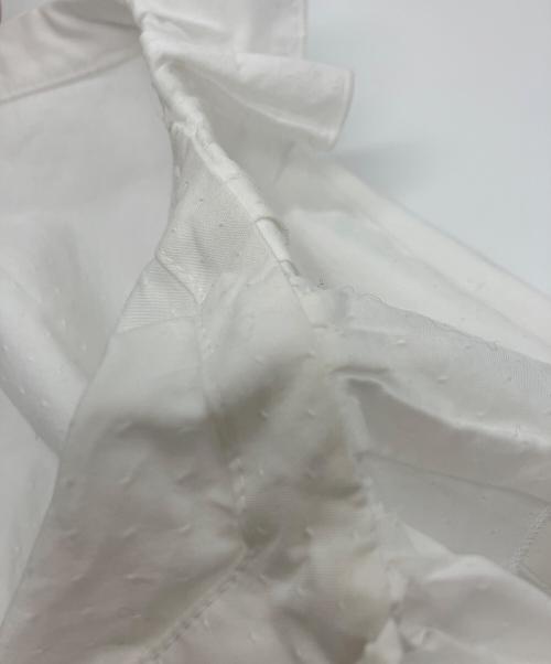 DRAWER（ドゥロワー）Drawer (ドゥロワー) コットンドビータックプリーツブラウス ホワイト サイズ:36の古着・服飾アイテム