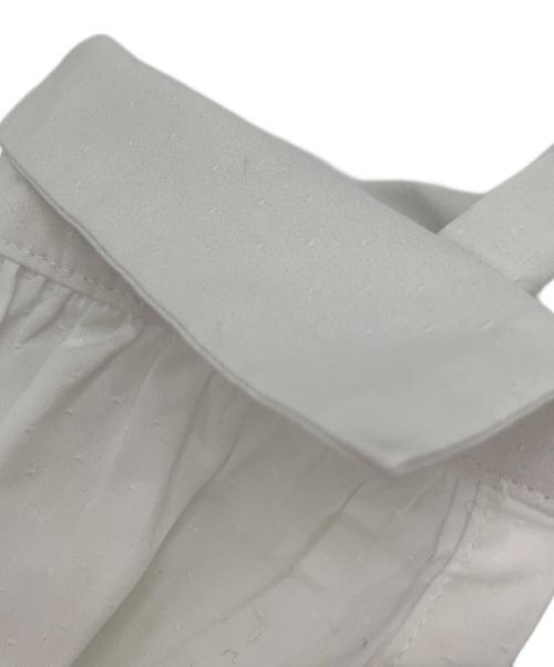 DRAWER（ドゥロワー）Drawer (ドゥロワー) コットンドビータックプリーツブラウス ホワイト サイズ:36の古着・服飾アイテム