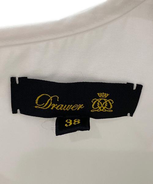 DRAWER（ドゥロワー）DRAWER (ドゥロワー) フリンジスリーブブラウス ホワイト サイズ:38の古着・服飾アイテム