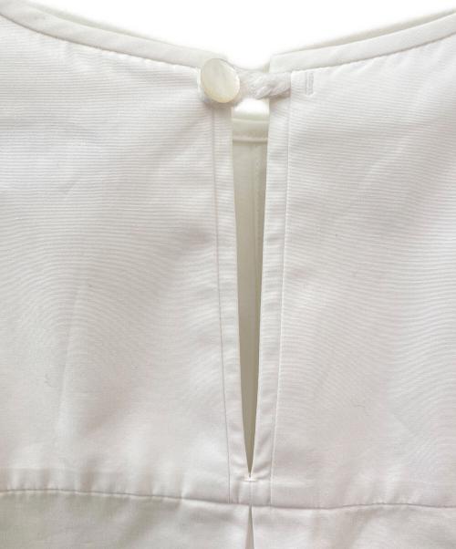 DRAWER（ドゥロワー）DRAWER (ドゥロワー) フリンジスリーブブラウス ホワイト サイズ:38の古着・服飾アイテム