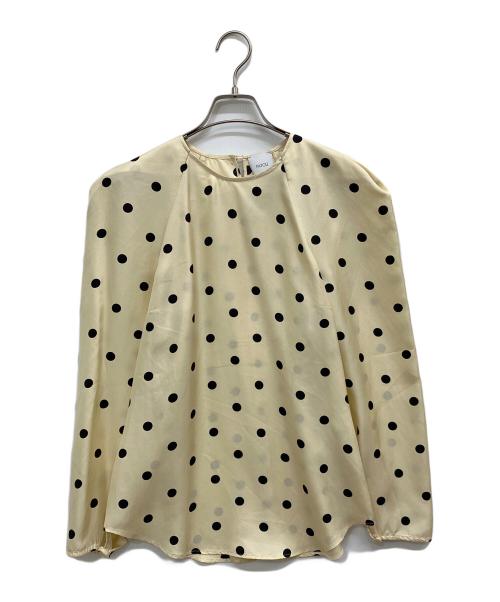 patou（パトゥ）Patou (パトゥ) ドットシルクブラウス イエロー サイズ:36の古着・服飾アイテム