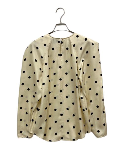 patou（パトゥ）Patou (パトゥ) ドットシルクブラウス イエロー サイズ:36の古着・服飾アイテム
