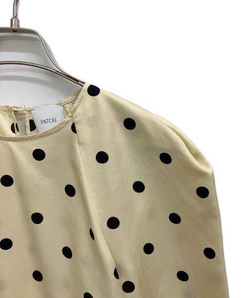 patou（パトゥ）Patou (パトゥ) ドットシルクブラウス イエロー サイズ:36の古着・服飾アイテム