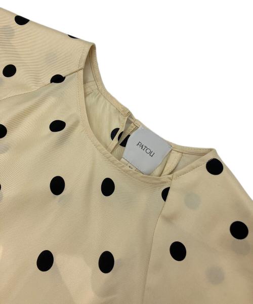 patou（パトゥ）Patou (パトゥ) ドットシルクブラウス イエロー サイズ:36の古着・服飾アイテム