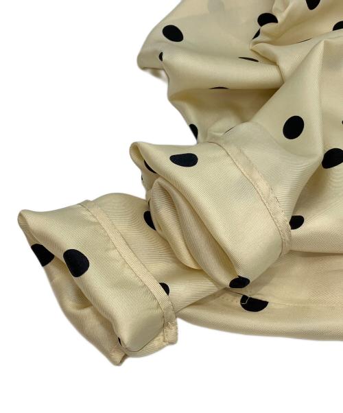 patou（パトゥ）Patou (パトゥ) ドットシルクブラウス イエロー サイズ:36の古着・服飾アイテム