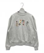 LFYTエルエフワイティー）の古着「PATCHWORK ARCH LOGO CREWNECK」｜グレー