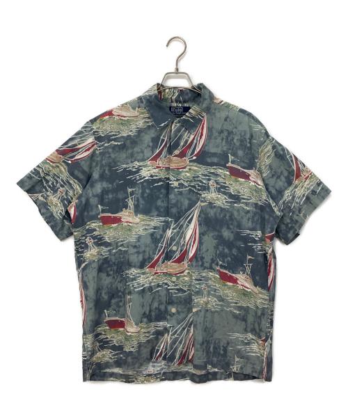POLO RALPH LAUREN（ポロ・ラルフローレン）POLO RALPH LAUREN (ポロ・ラルフローレン) ヨット柄オープンカラーシャツ ブルー サイズ:Lの古着・服飾アイテム