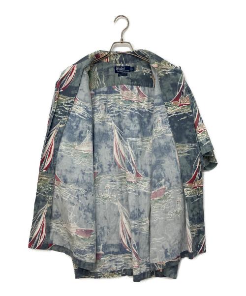 POLO RALPH LAUREN（ポロ・ラルフローレン）POLO RALPH LAUREN (ポロ・ラルフローレン) ヨット柄オープンカラーシャツ ブルー サイズ:Lの古着・服飾アイテム