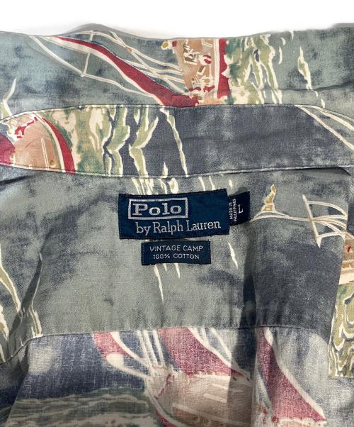 POLO RALPH LAUREN（ポロ・ラルフローレン）POLO RALPH LAUREN (ポロ・ラルフローレン) ヨット柄オープンカラーシャツ ブルー サイズ:Lの古着・服飾アイテム