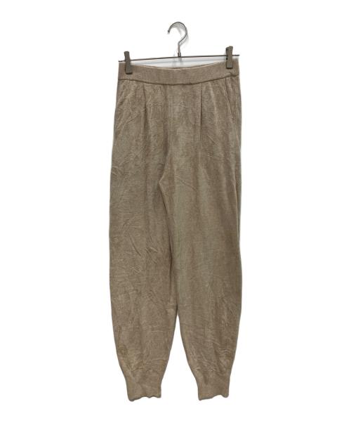 THREE DOTS（スリードッツ）THREE DOTS (スリードッツ) Velour sweater pants　VF6001Y ベージュ サイズ:Mの古着・服飾アイテム