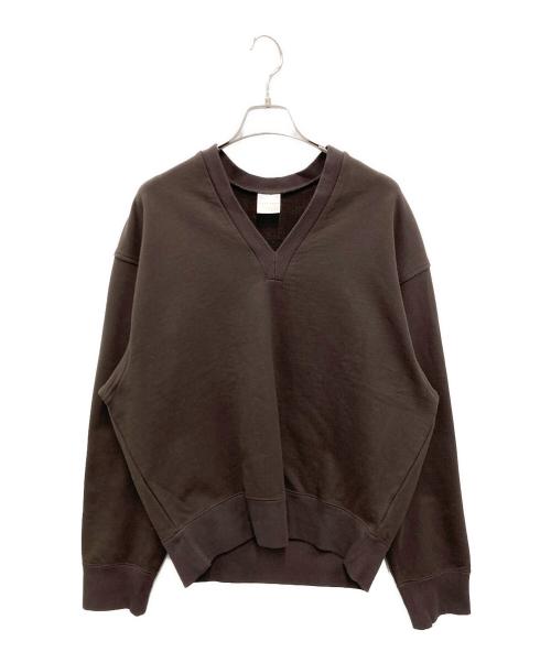 CITYSHOP（シティショップ）CITYSHOP (シティショップ) V-NECK スウェット ブラウン サイズ:FREEの古着・服飾アイテム