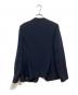 BARNEYS NEWYORK (バーニーズ・ニューヨーク) スムースサテン ノーカラージャケット ネイビー サイズ:40：7000円