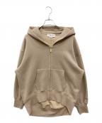 Americanaアメリカーナ）の古着「ゴールドジップ フード パーカー」｜ブラウン