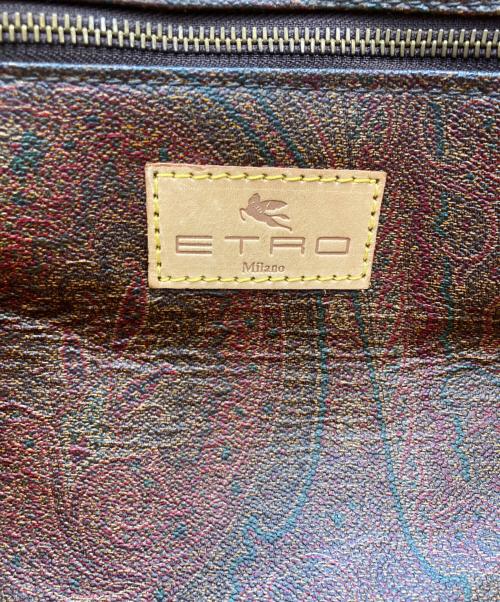 ETRO（エトロ）ETRO (エトロ) ペイズリー 2WAYボストンバッグ ブラウンの古着・服飾アイテム