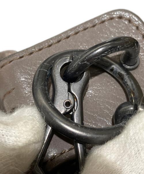 BOTTEGA VENETA（ボッテガベネタ）BOTTEGA VENETA (ボッテガベネタ) レザーショルダーバッグ ベージュの古着・服飾アイテム