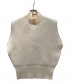 Heveヘイヴ）の古着「ハイネックニットベスト」｜アイボリー