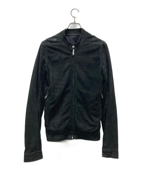 RICK OWENS（リックオウエンス）RICK OWENS (リックオウエンス) 17AW スエードシングルライダースジャケット ブラック サイズ:48の古着・服飾アイテム
