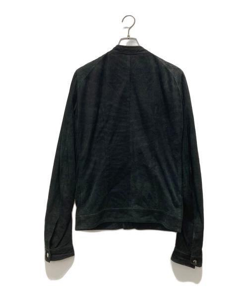 RICK OWENS（リックオウエンス）RICK OWENS (リックオウエンス) 17AW スエードシングルライダースジャケット ブラック サイズ:48の古着・服飾アイテム