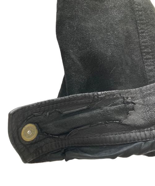 RICK OWENS（リックオウエンス）RICK OWENS (リックオウエンス) 17AW スエードシングルライダースジャケット ブラック サイズ:48の古着・服飾アイテム