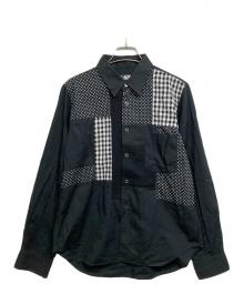 BLACK COMME des GARCONS（ブラックコムデギャルソン）の古着「パッチワークシャツ」｜ブラック