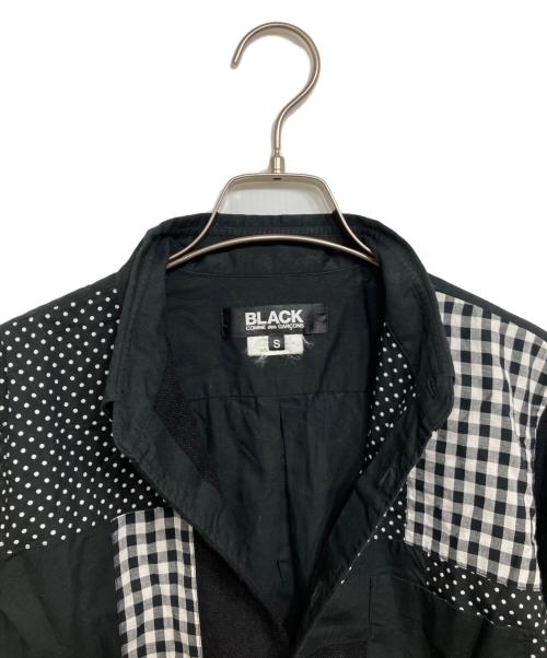 BLACK COMME des GARCONS（ブラックコムデギャルソン）BLACK COMME des GARCONS (ブラックコムデギャルソン) パッチワークシャツ ブラック サイズ:Sの古着・服飾アイテム