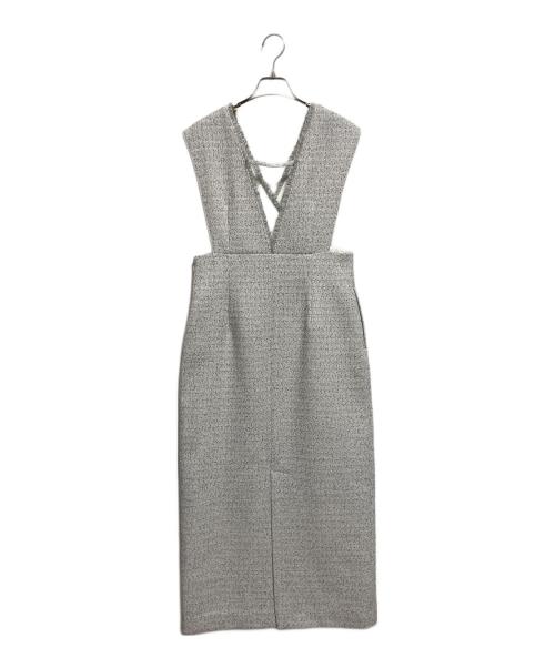 Apuweiser-riche（アプワイザーリッシェ）Apuweiser-riche (アプワイザーリッシェ) ラップツイードジャンスカ グレー サイズ:1の古着・服飾アイテム