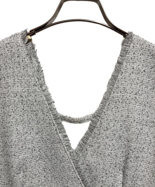 Apuweiser-riche（アプワイザーリッシェ）Apuweiser-riche (アプワイザーリッシェ) ラップツイードジャンスカ グレー サイズ:1の古着・服飾アイテム