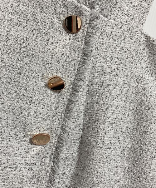 Apuweiser-riche（アプワイザーリッシェ）Apuweiser-riche (アプワイザーリッシェ) ラップツイードジャンスカ グレー サイズ:1の古着・服飾アイテム