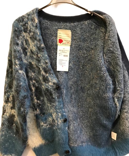 SEVESKIG（セヴシグ）SEVESKIG (セヴシグ) Fading Leopard Knit Cardigan KN-SV-NYA-1002 ブルー×ホワイト サイズ:L 未使用品の古着・服飾アイテム