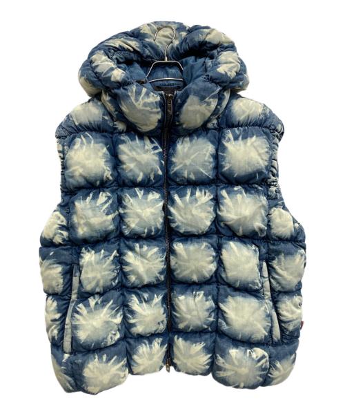 DIESEL（ディーゼル）DIESEL (ディーゼル) W-THYS/タイダイパファーベスト インディゴ サイズ:48 180/96Aの古着・服飾アイテム