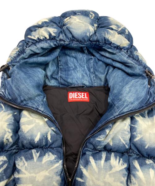 DIESEL（ディーゼル）DIESEL (ディーゼル) W-THYS/タイダイパファーベスト インディゴ サイズ:48 180/96Aの古着・服飾アイテム